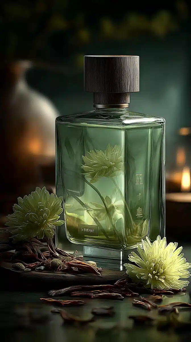 Tea-Scented Perfume Poster Midjourney提示词