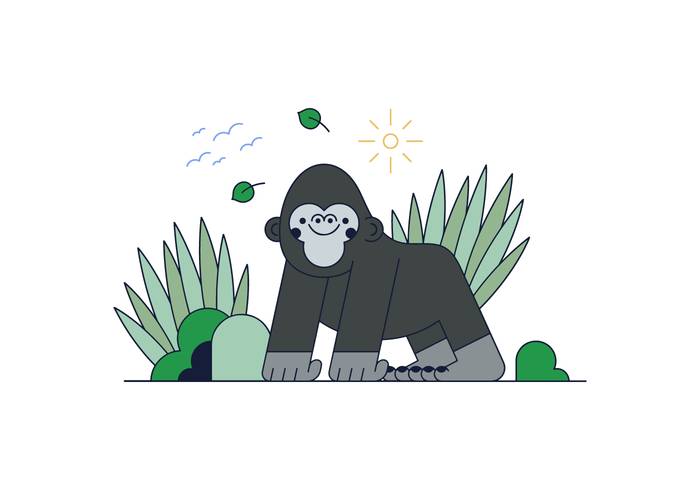 免费大猩猩矢量