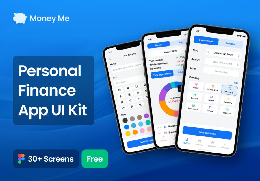 Money me - Personal Finance App UI Kit