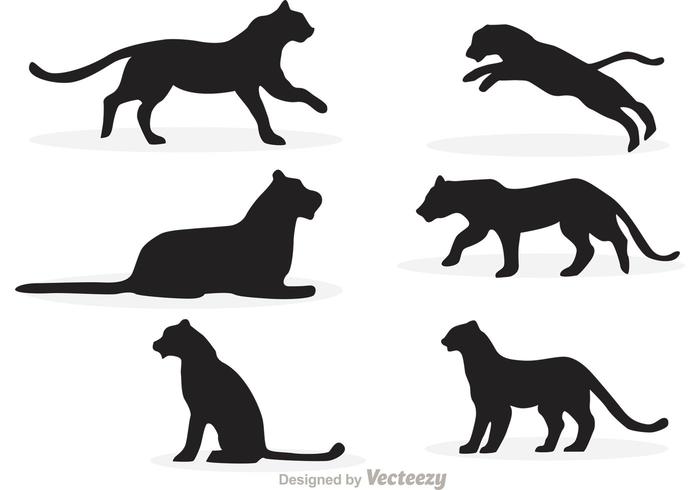 老虎剪影矢量