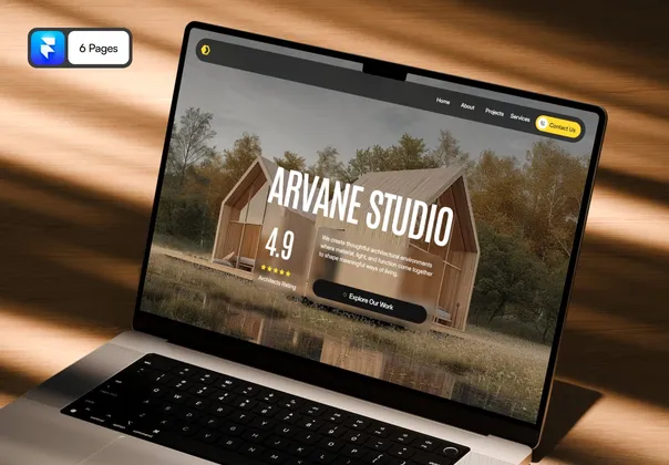 现代建筑Framer网站模板，Arvane - Modern Architecture Framer Website