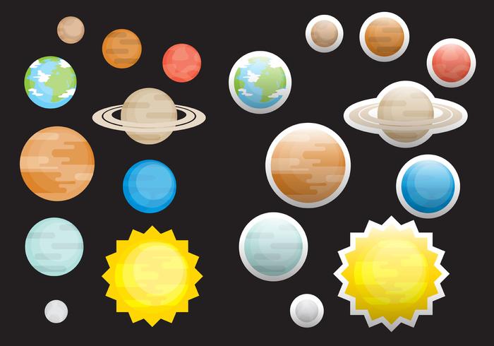 平面的星球矢量
