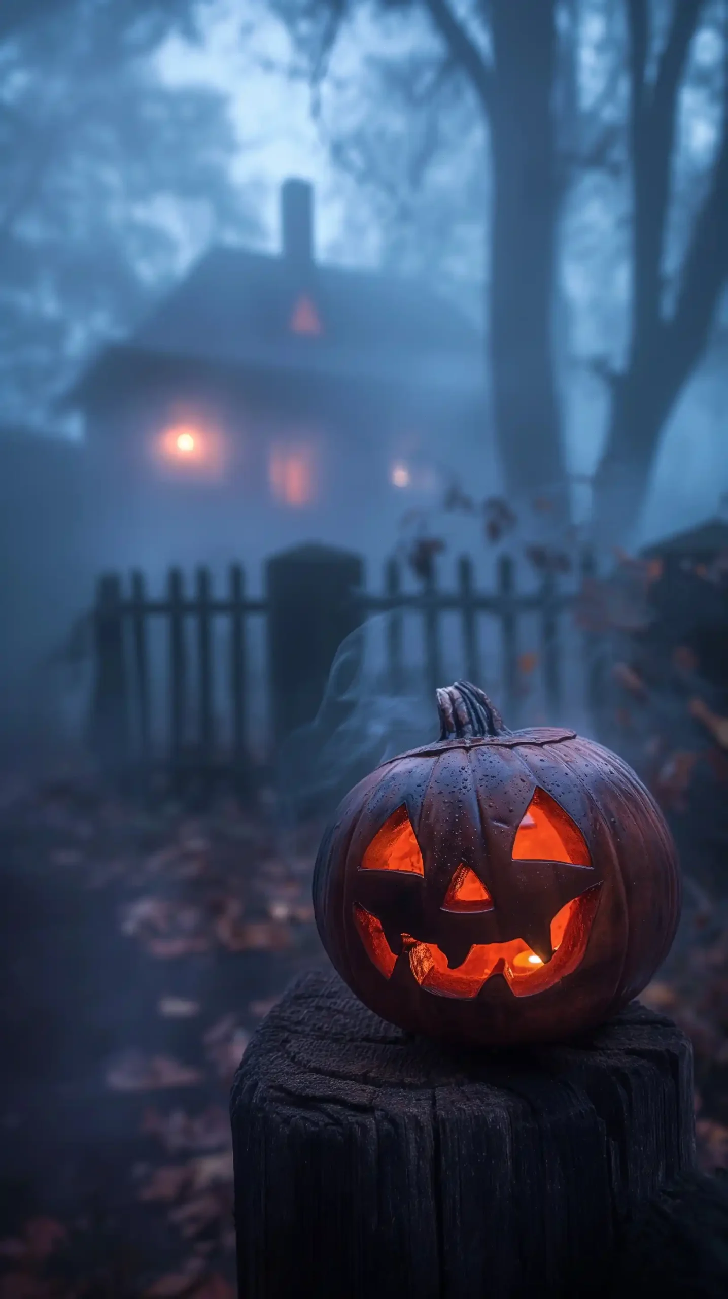 Photorealistic Halloween Fog Midjourney提示词