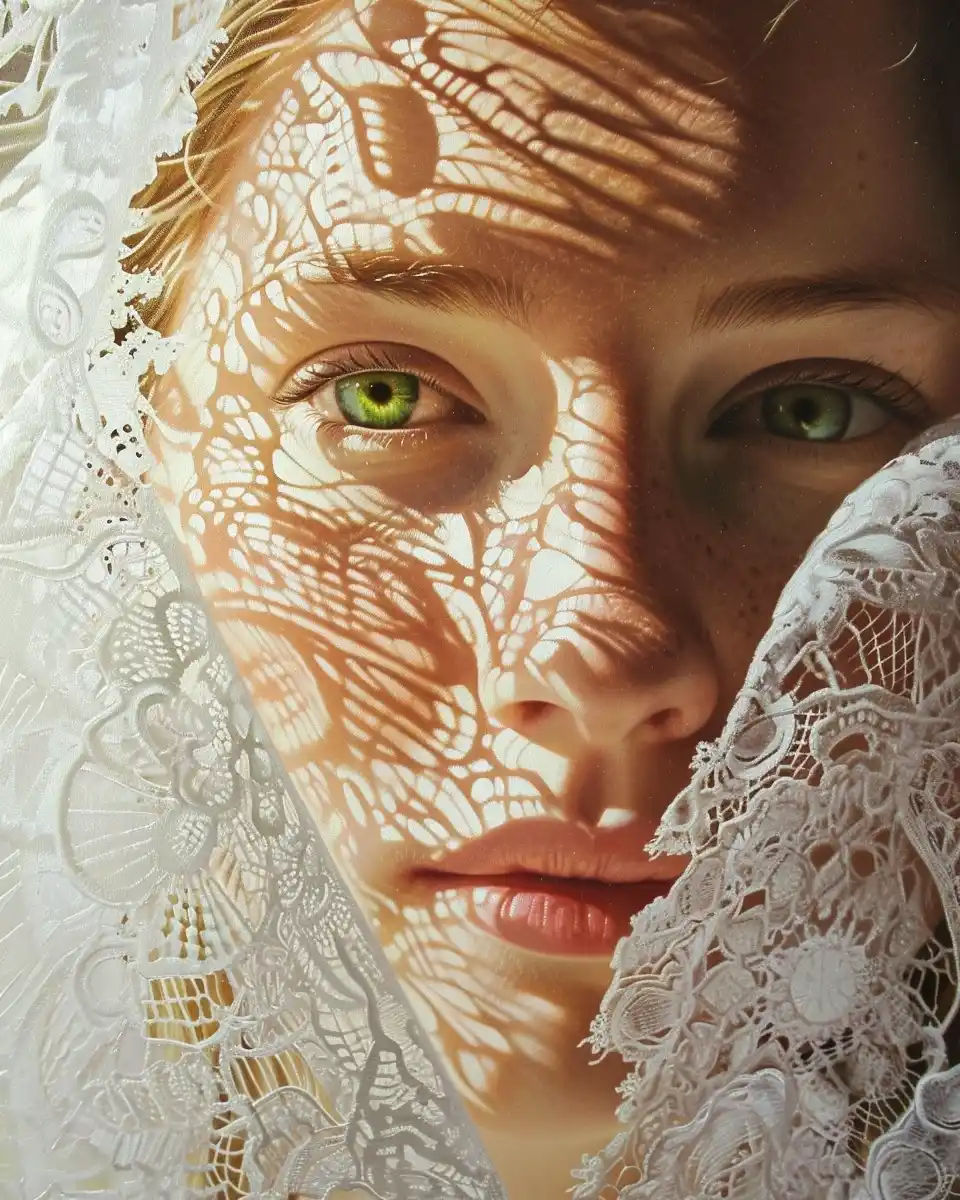 Fractal Angels Portrait Midjourney提示词