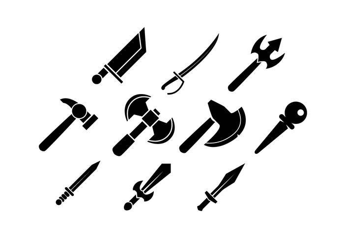 免费游戏Rpg剪影图标矢量