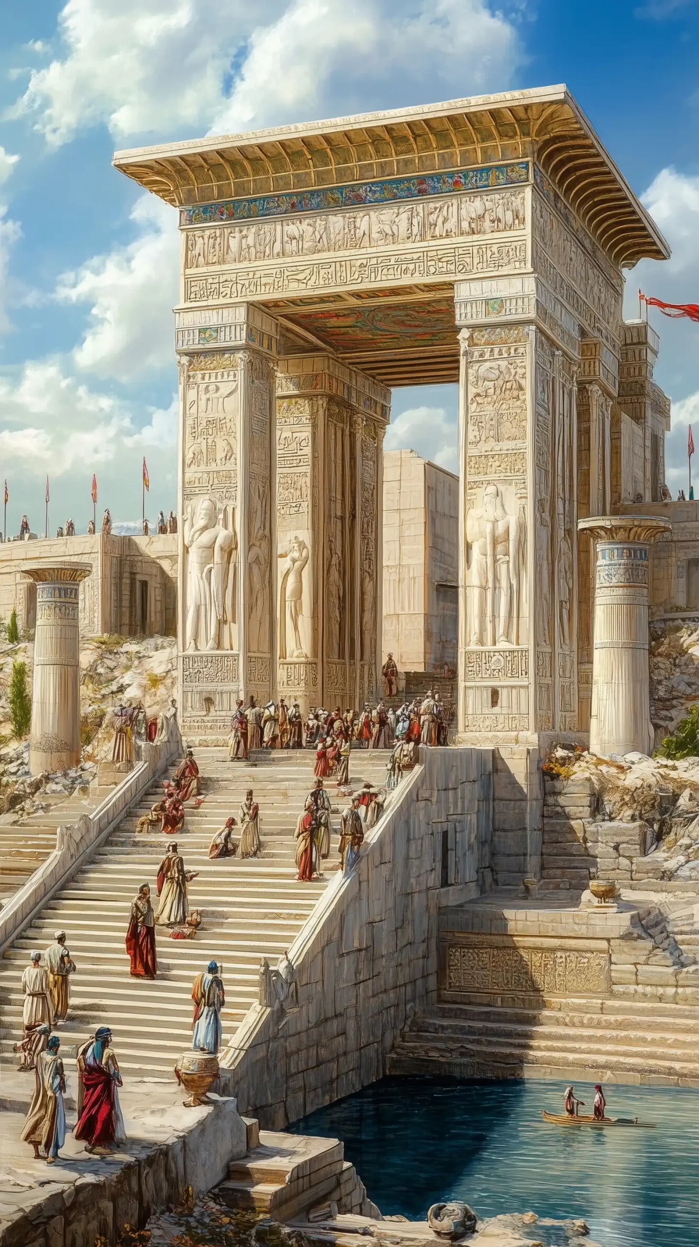 Hyper-Realistic Persepolis Scene Midjourney提示词
