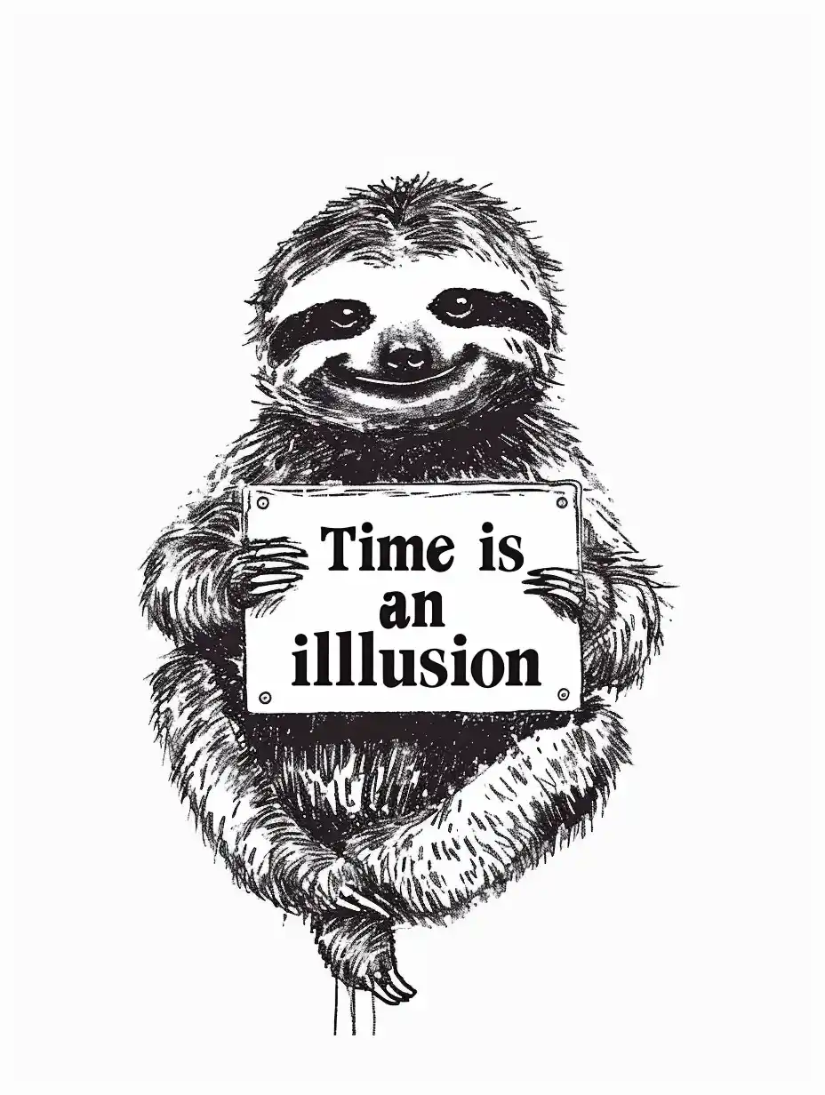 Stencil Sloth Banksy Style Midjourney提示词