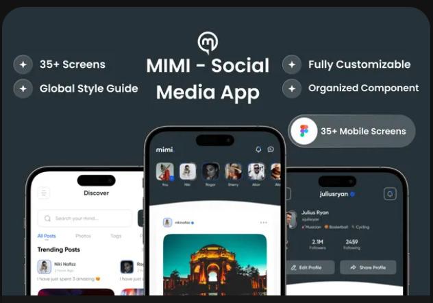 MIMI - Social Media App UI Kit