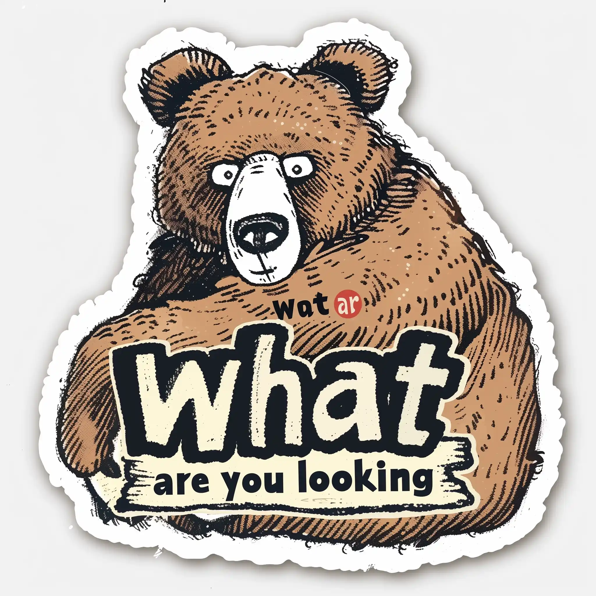 Graphic Bear Sticker Midjourney 提示词生成效果