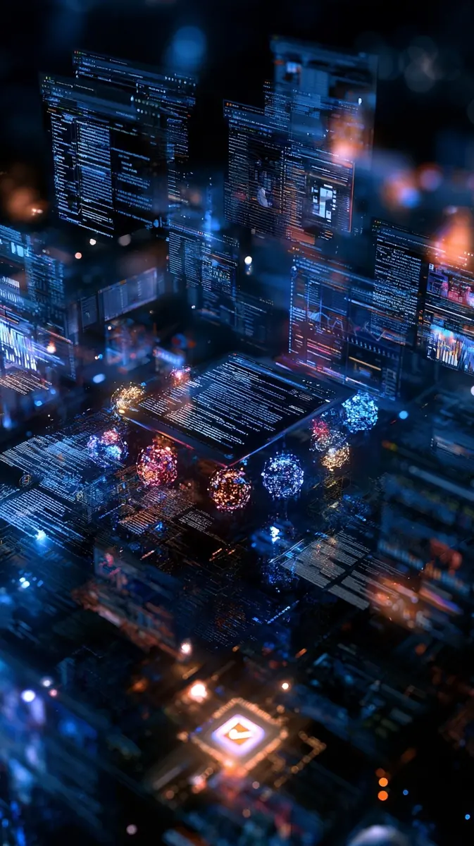 Futuristic AI Research Room Midjourney提示词