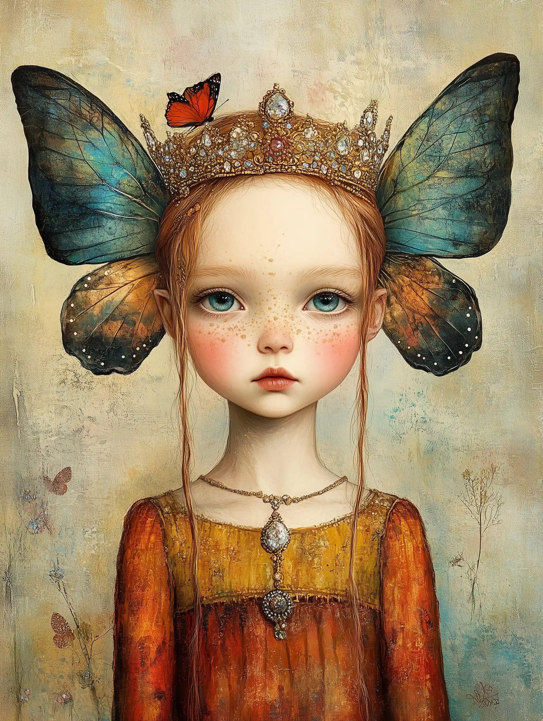 Whimsical Fairy in Meadow Midjourney提示词