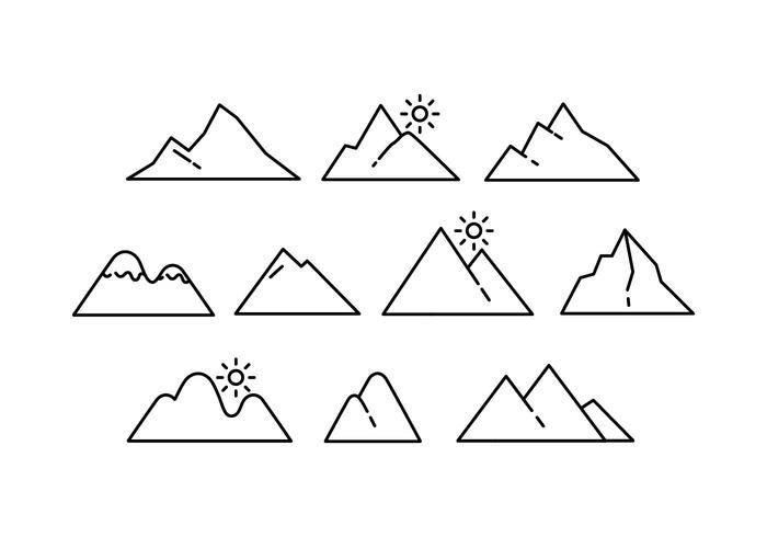 免费山线图标矢量