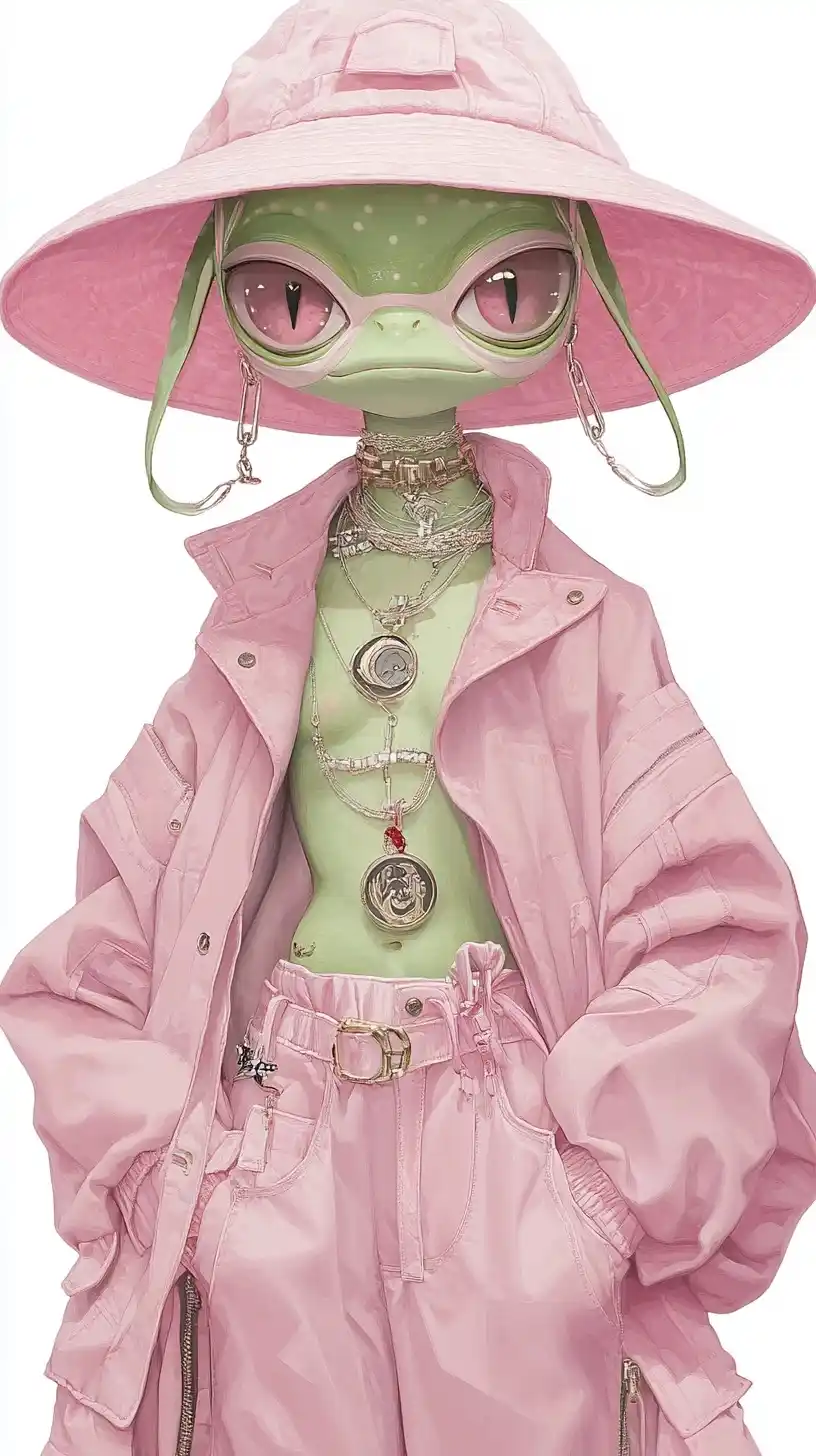 Chubi Girl with Pepe Midjourney提示词