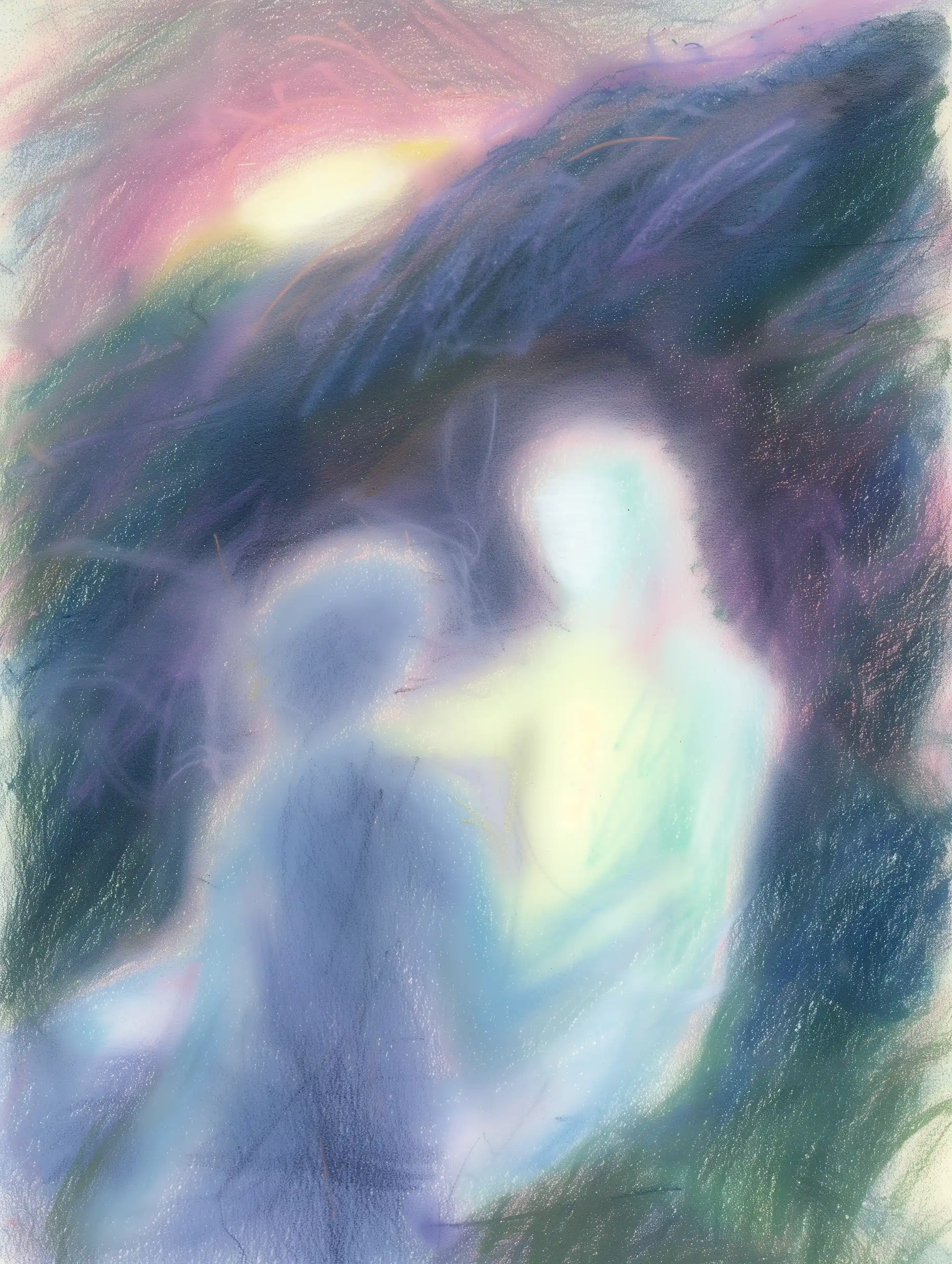 Soft Blue Radiant Couple Midjourney提示词