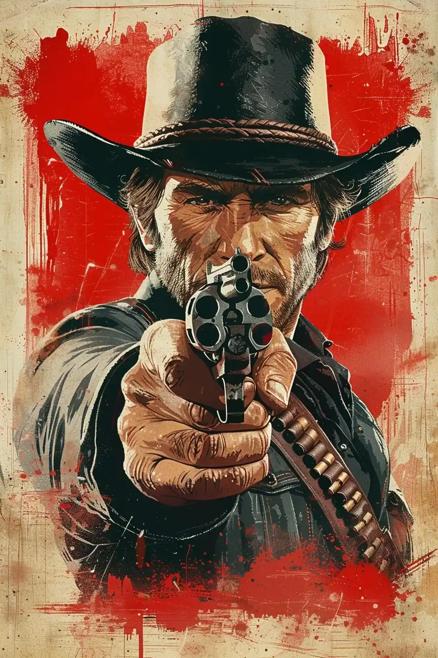 Bold Western Poster Midjourney提示词