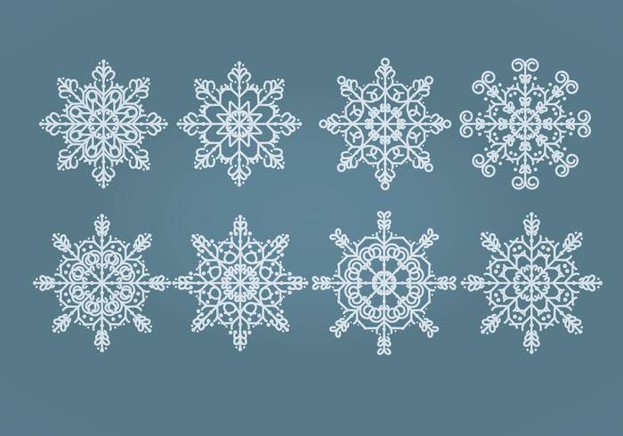矢量雪花一套
