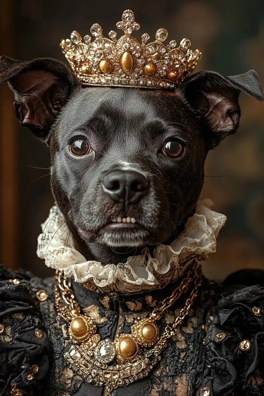 Royal Dog in Costume Midjourney提示词