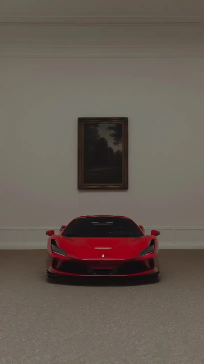 Realistic Ferrari in Italian House Midjourney提示词