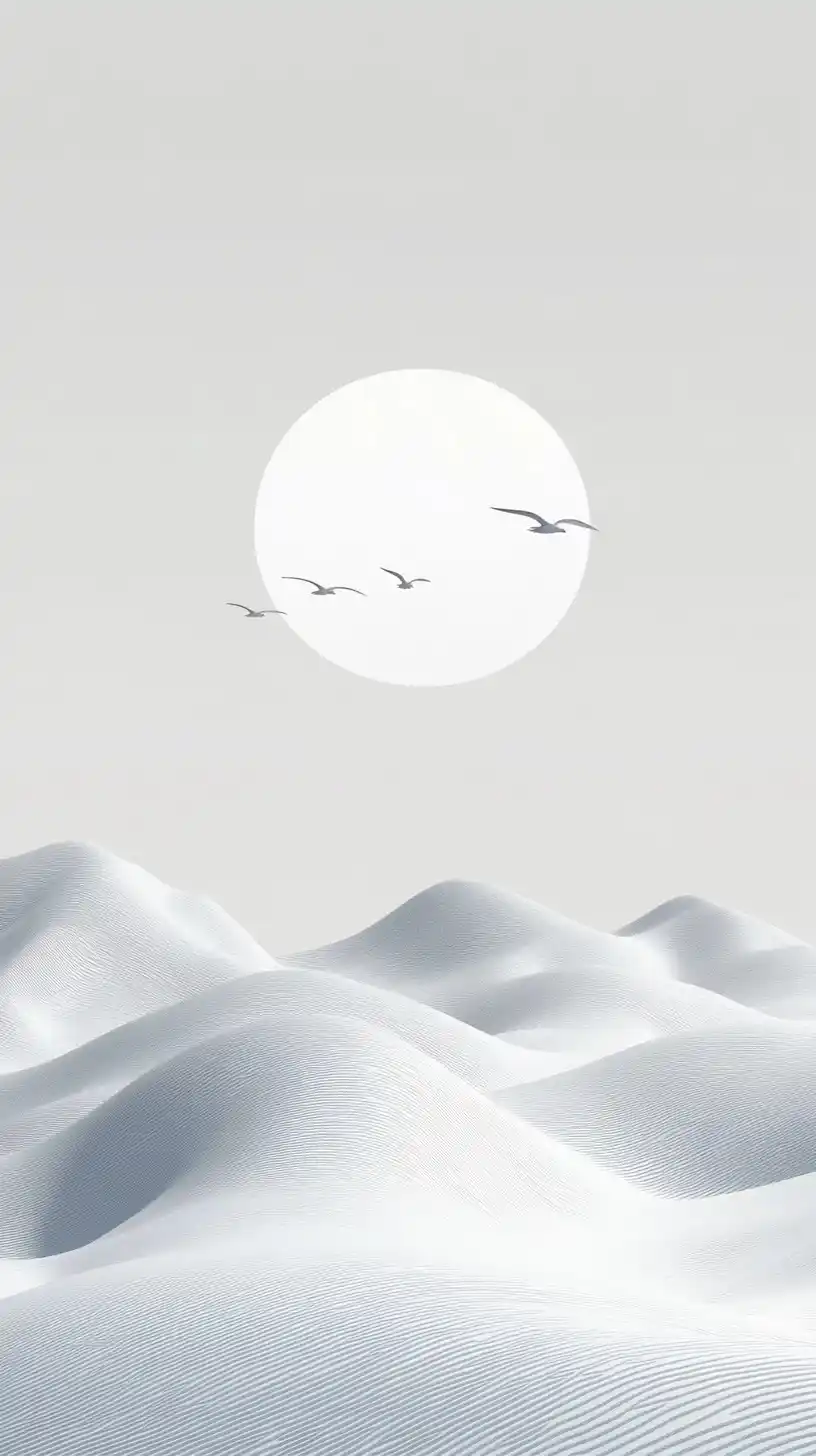 Minimalist Chinese Landscape Poster Midjourney提示词
