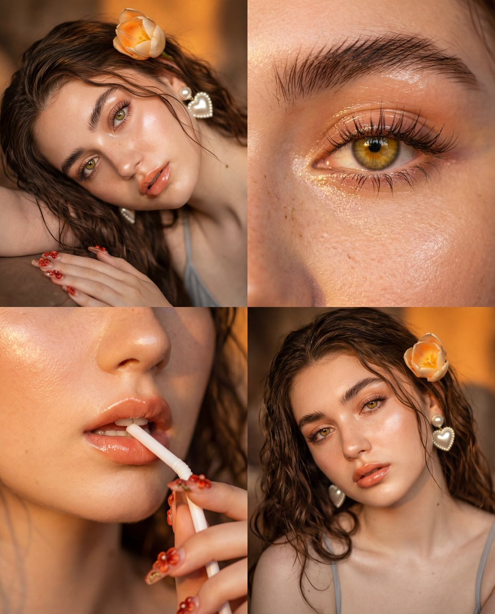 Young Woman Golden Hour Portrait | Beauty Photography Nano Banana提示词