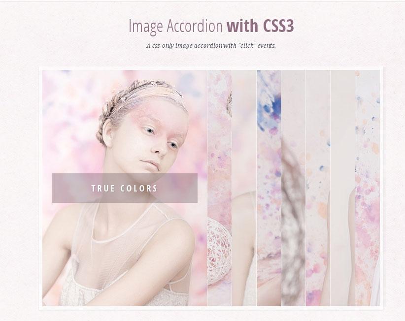 CSS3图像手风琴效果