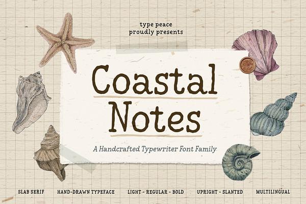 COASTAL NOTES Typewriter Font