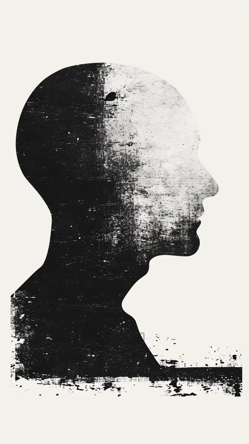 Silhouette Head in HD Midjourney提示词