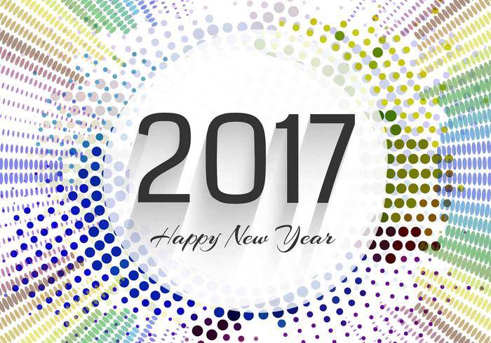 免费矢量新年2017年背景