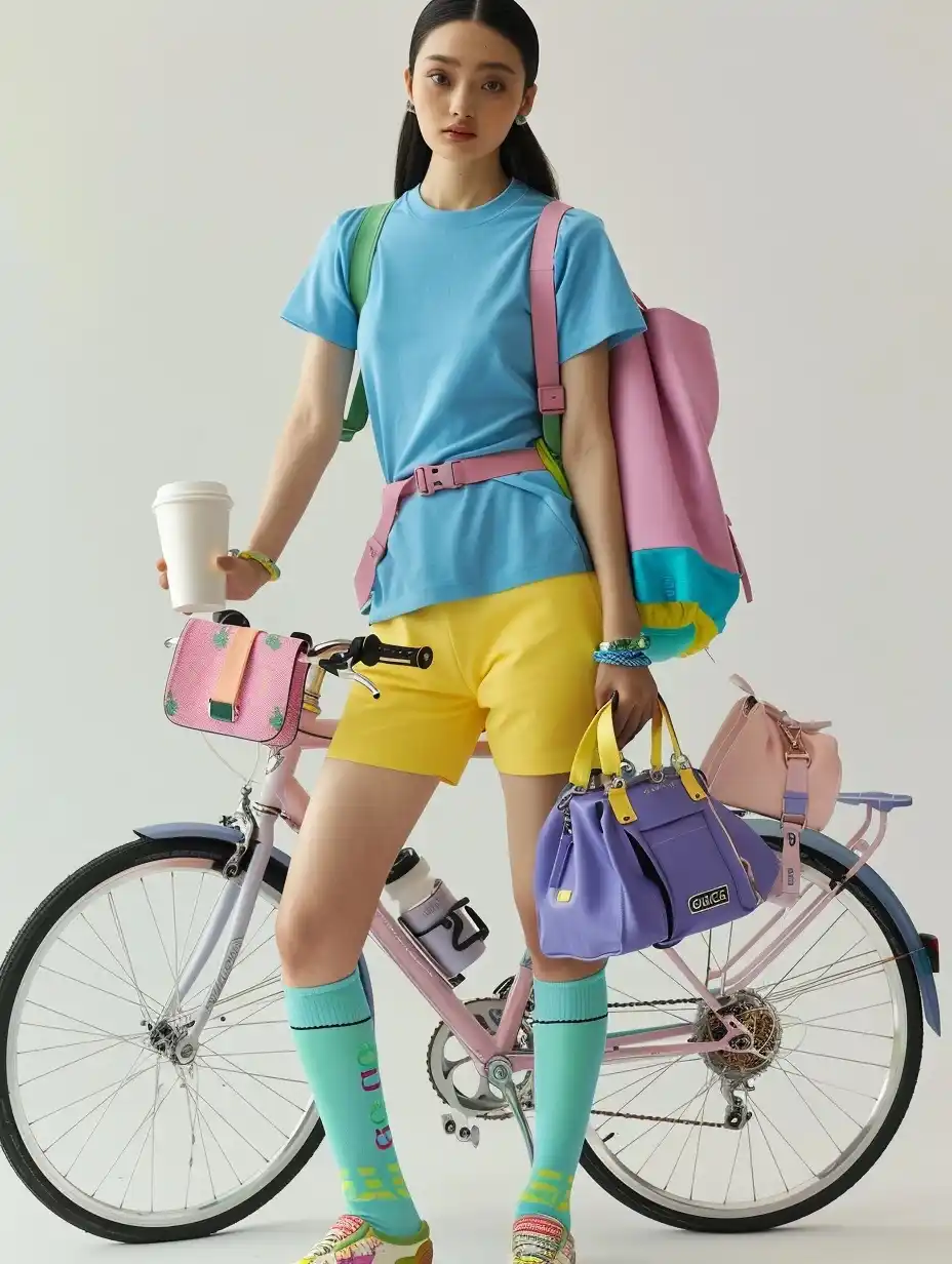 Gucci Japanese Cyclist Editorial Midjourney提示词