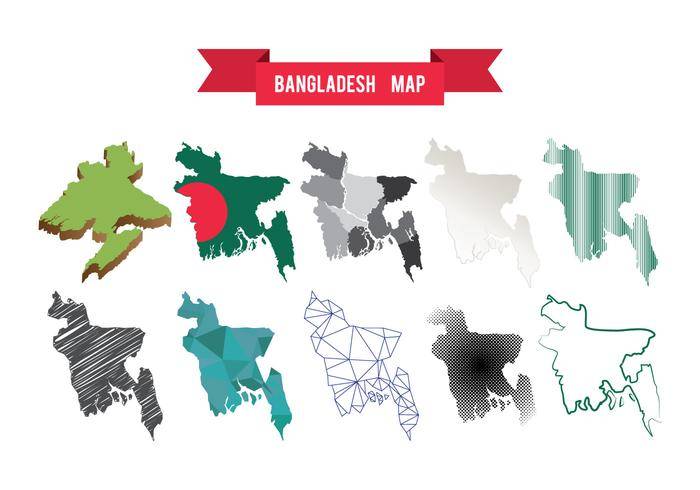 免费孟加拉国地图矢量