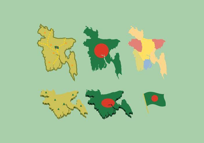 免费孟加拉国地图矢量