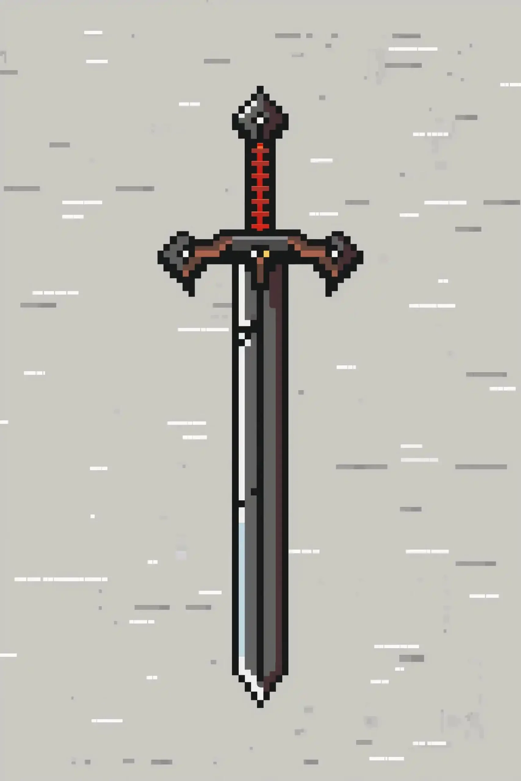 Pixel Sword Icon Midjourney提示词