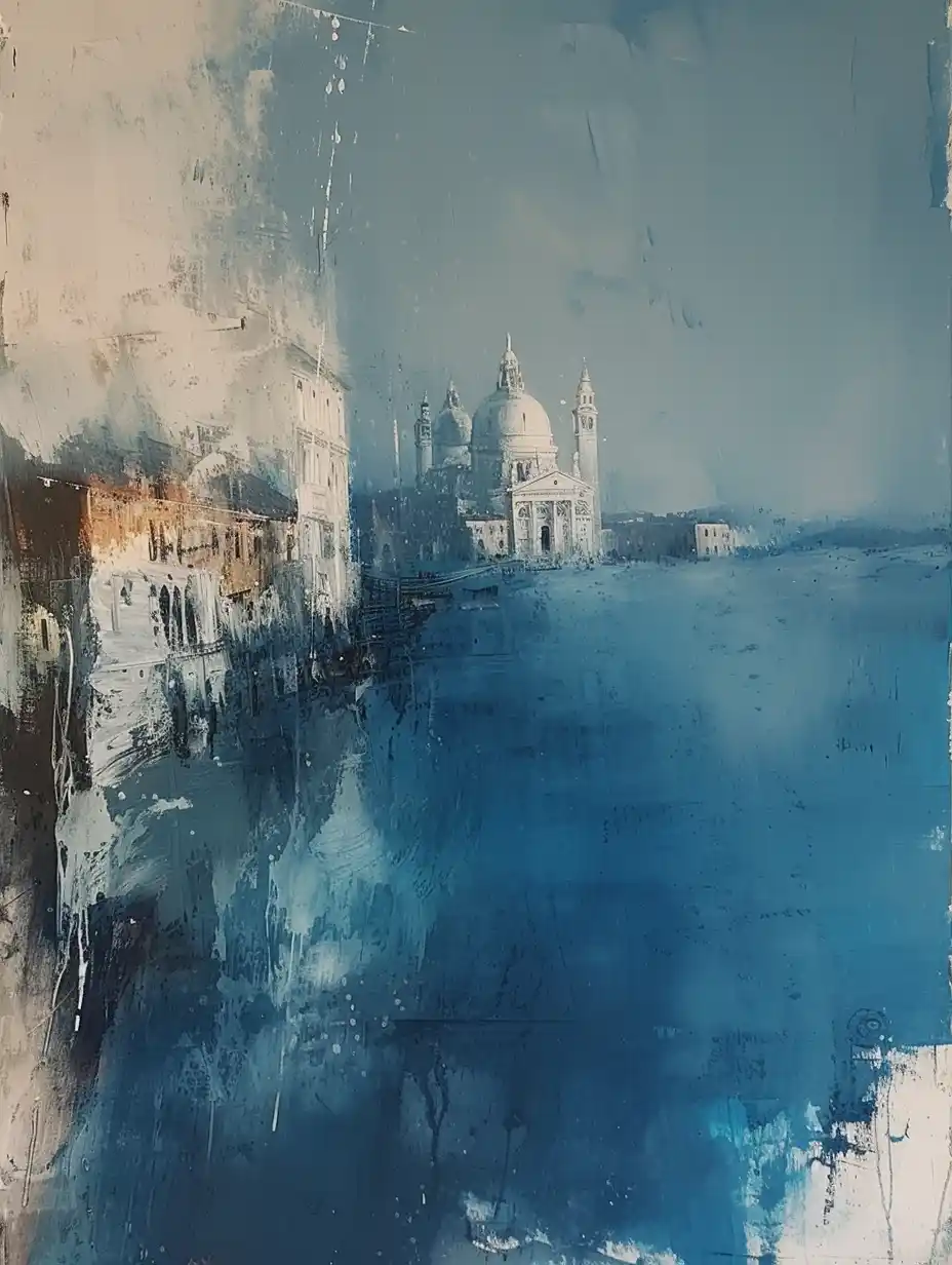 Abstract Venice Scumbling Oil Midjourney提示词