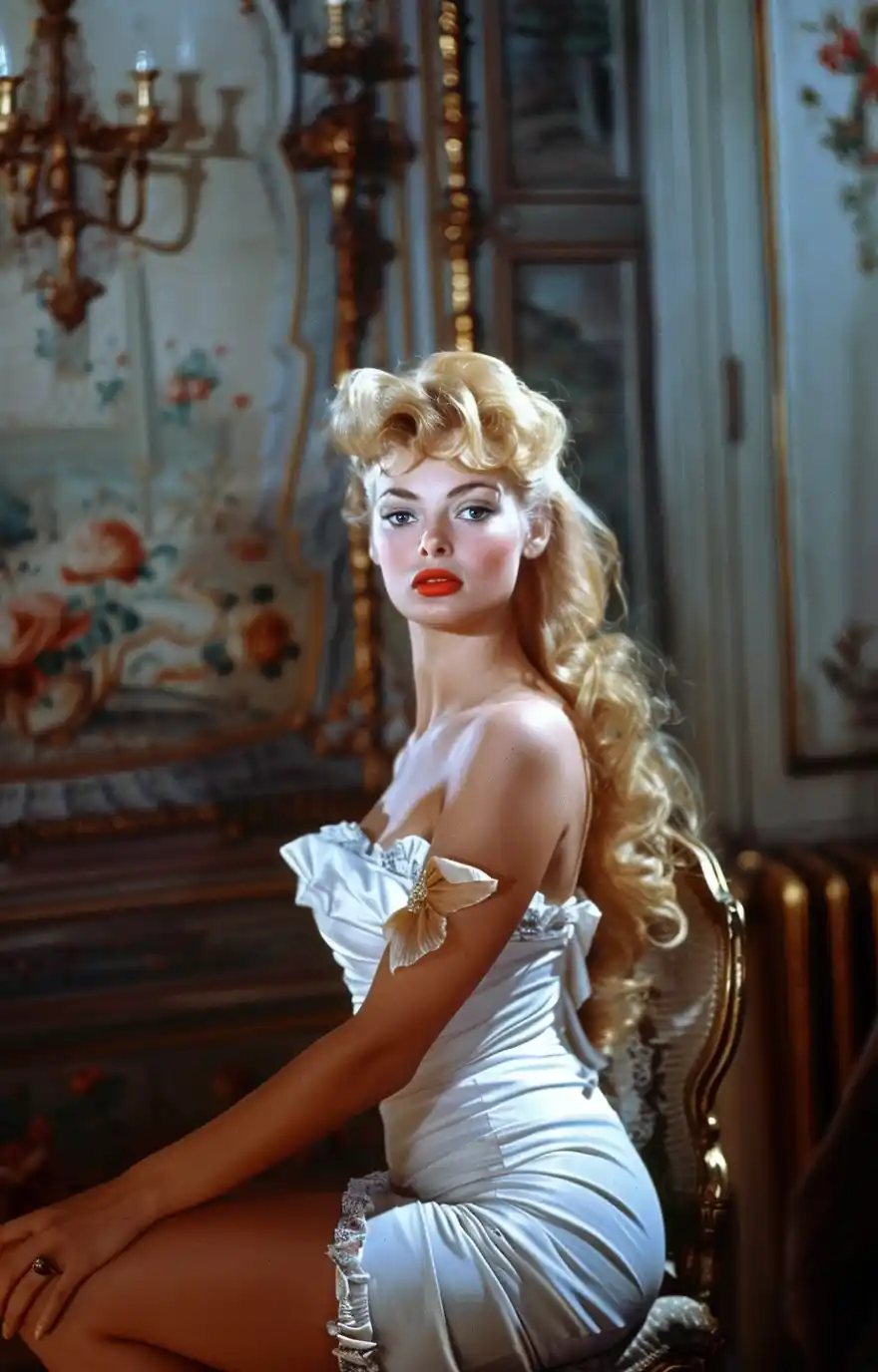 Vintage Bardot in Color Midjourney提示词