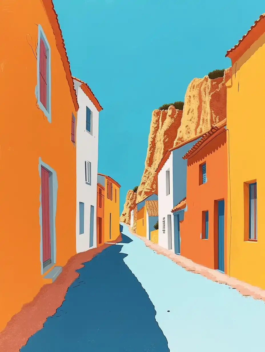 Dutch Landscape Animation Midjourney提示词