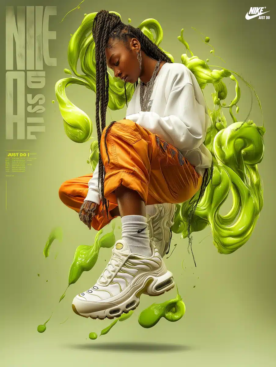 Nike Air Fashion Ad Midjourney提示词
