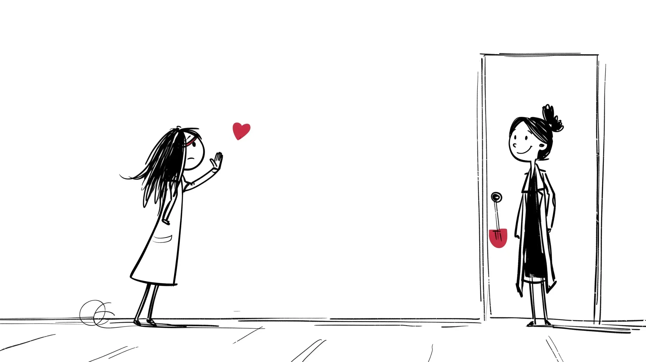 Cartoon Farewell Scene Midjourney提示词