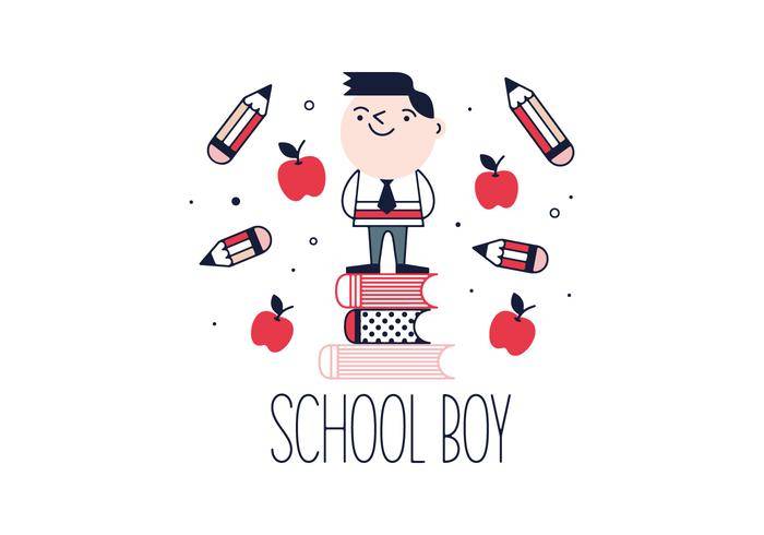 免费的学校男孩矢量