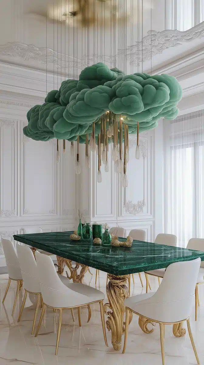 Neoclassical Dining Room Surrealism Midjourney提示词
