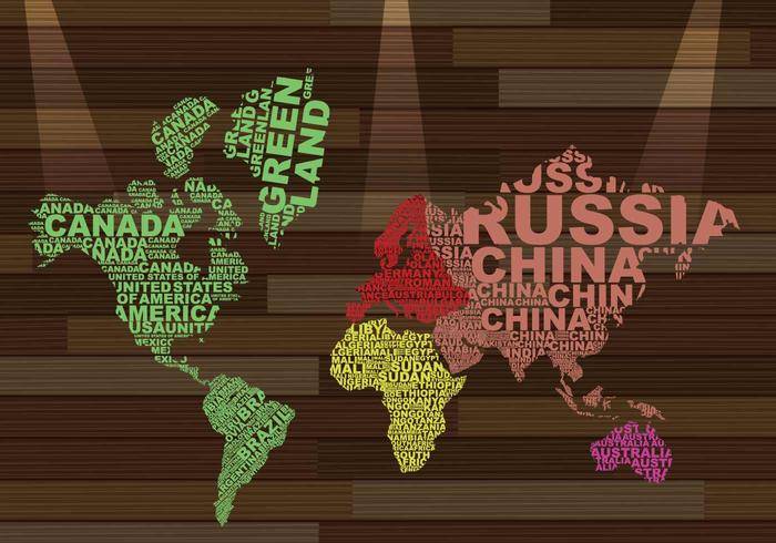 免费的字地图插图
