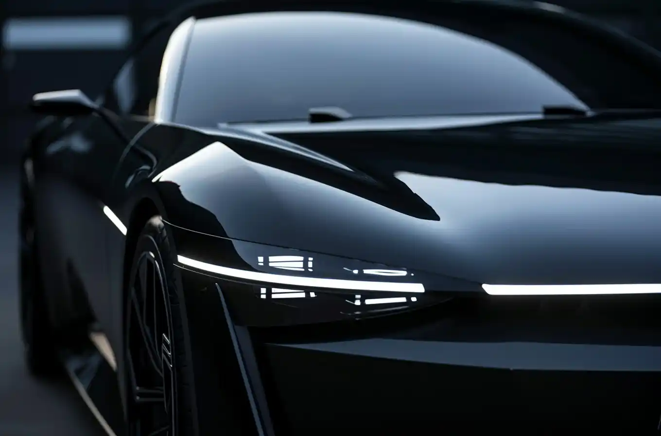 Shark-Nosed Electric Coupe Midjourney提示词