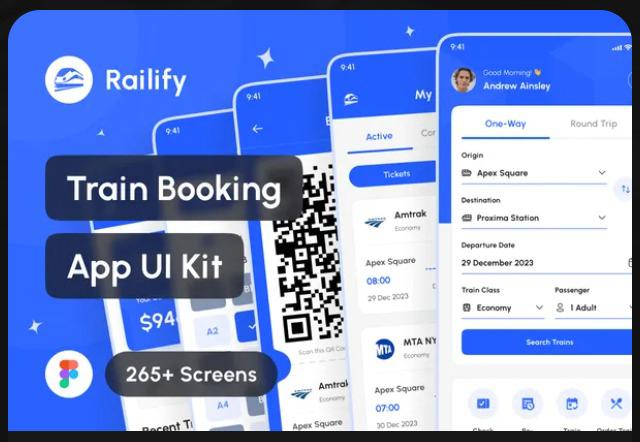 Railify - Train Booking App UI Kit
