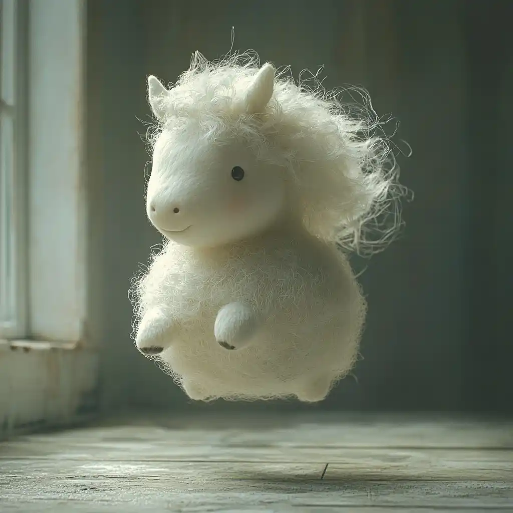 Fluffy Flying Horse Doll Midjourney提示词