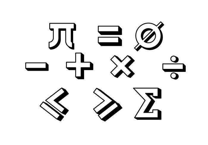 免费的数学符号矢量
