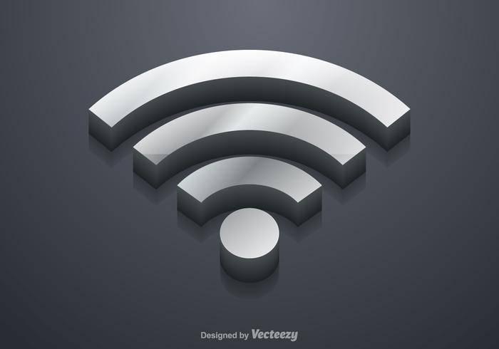 免费的3D WiFi符号矢量
