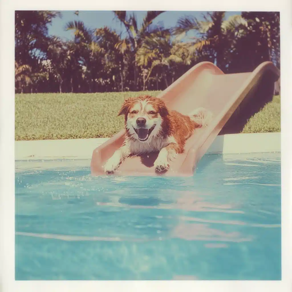 Polaroid of Dog Sliding Midjourney提示词