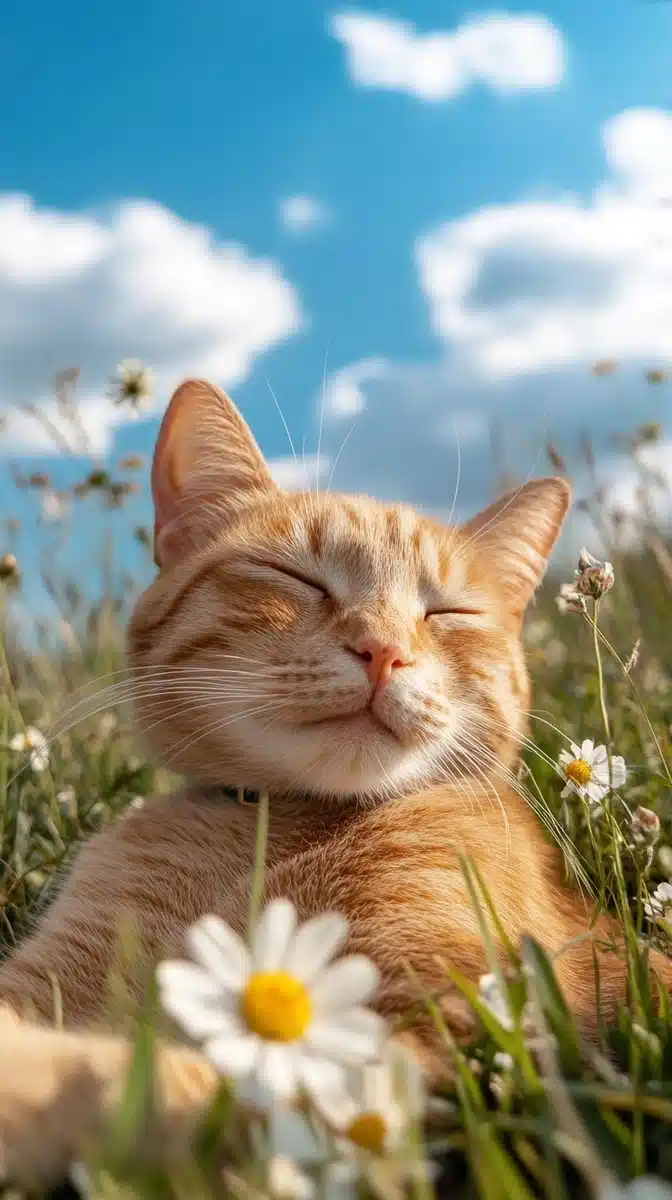 Orange Cat in Park Midjourney提示词