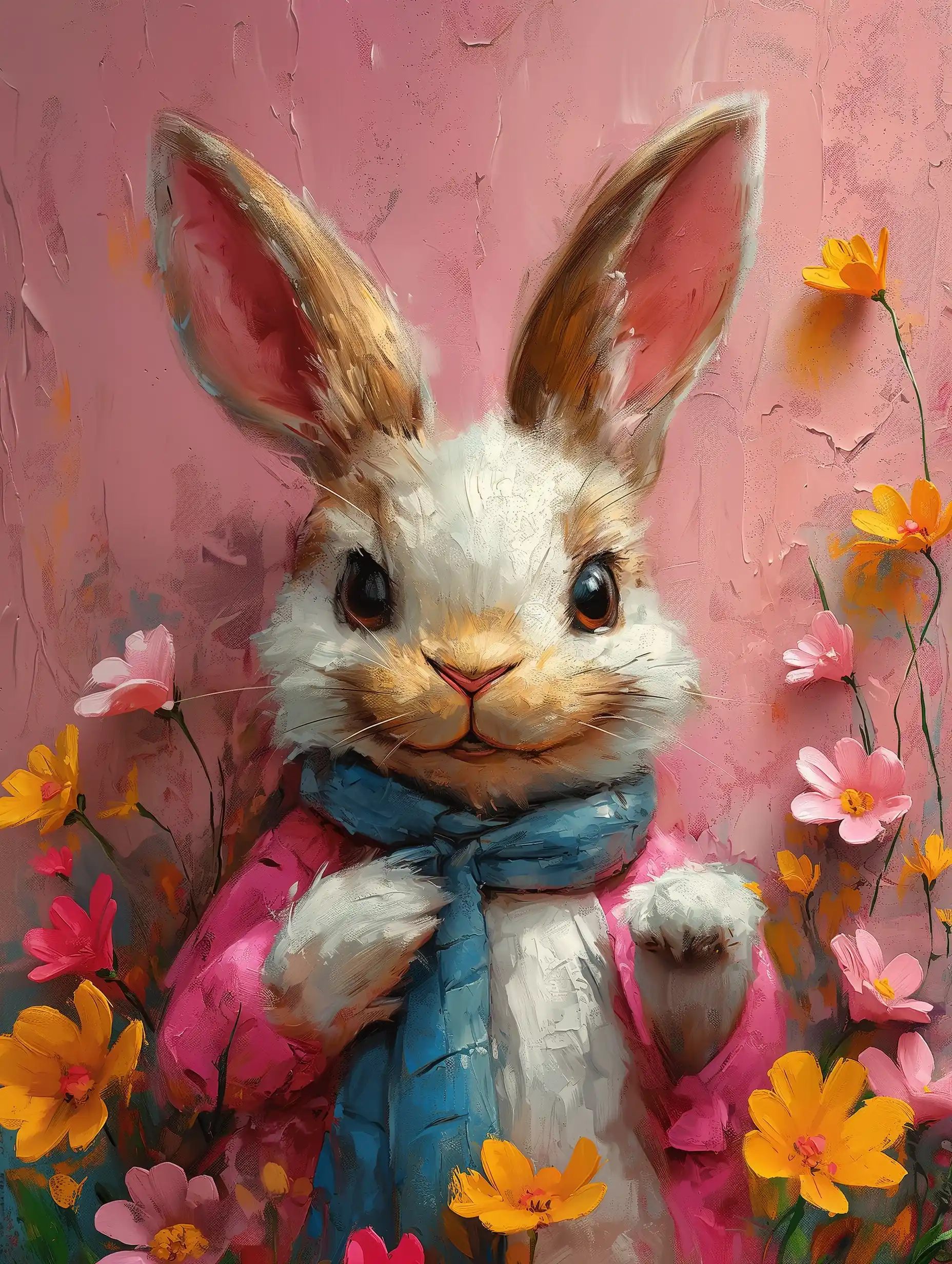 Whimsical Easter Wall Art Midjourney提示词