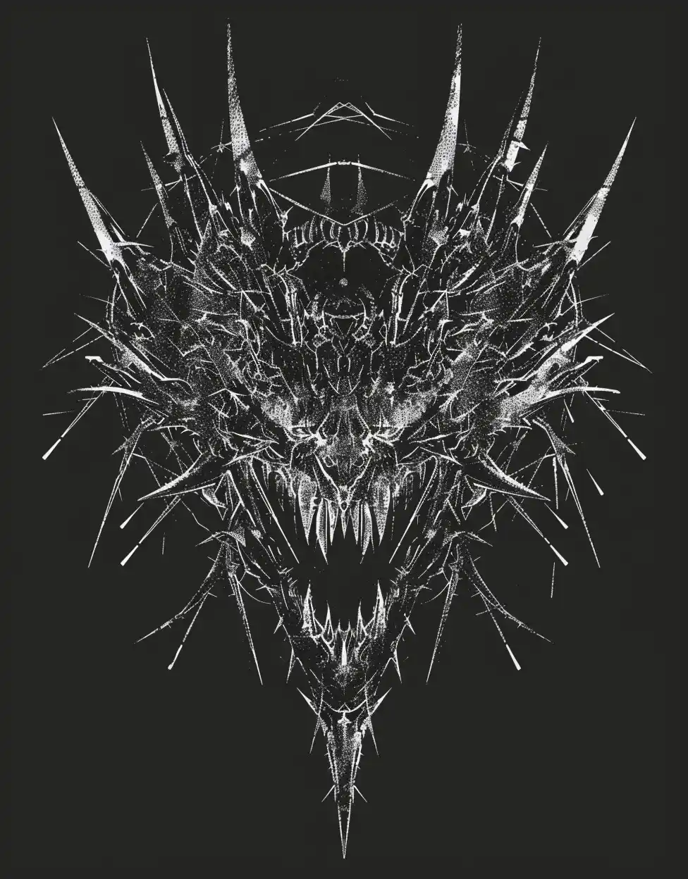 Metallic Demon T-Shirt Midjourney提示词
