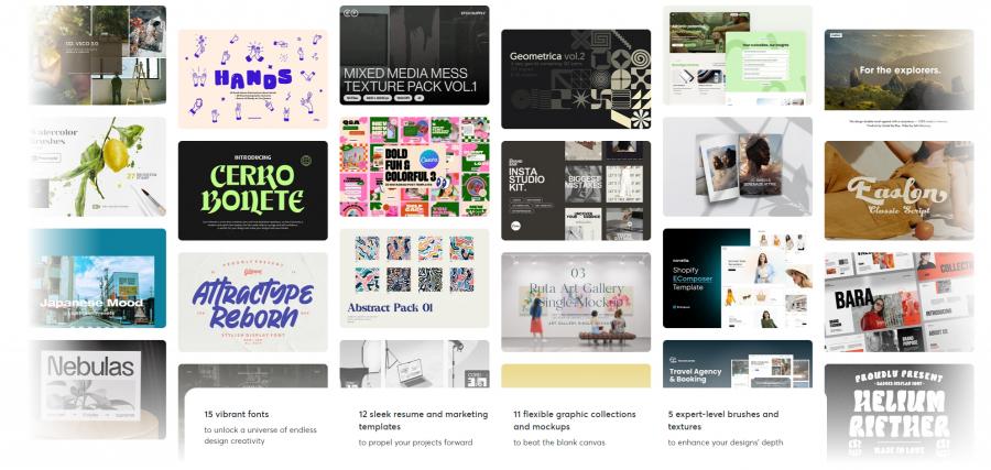 2024年的2月creativemarket.com网站分享价值高达 1000 美元的素材资源打包下载
